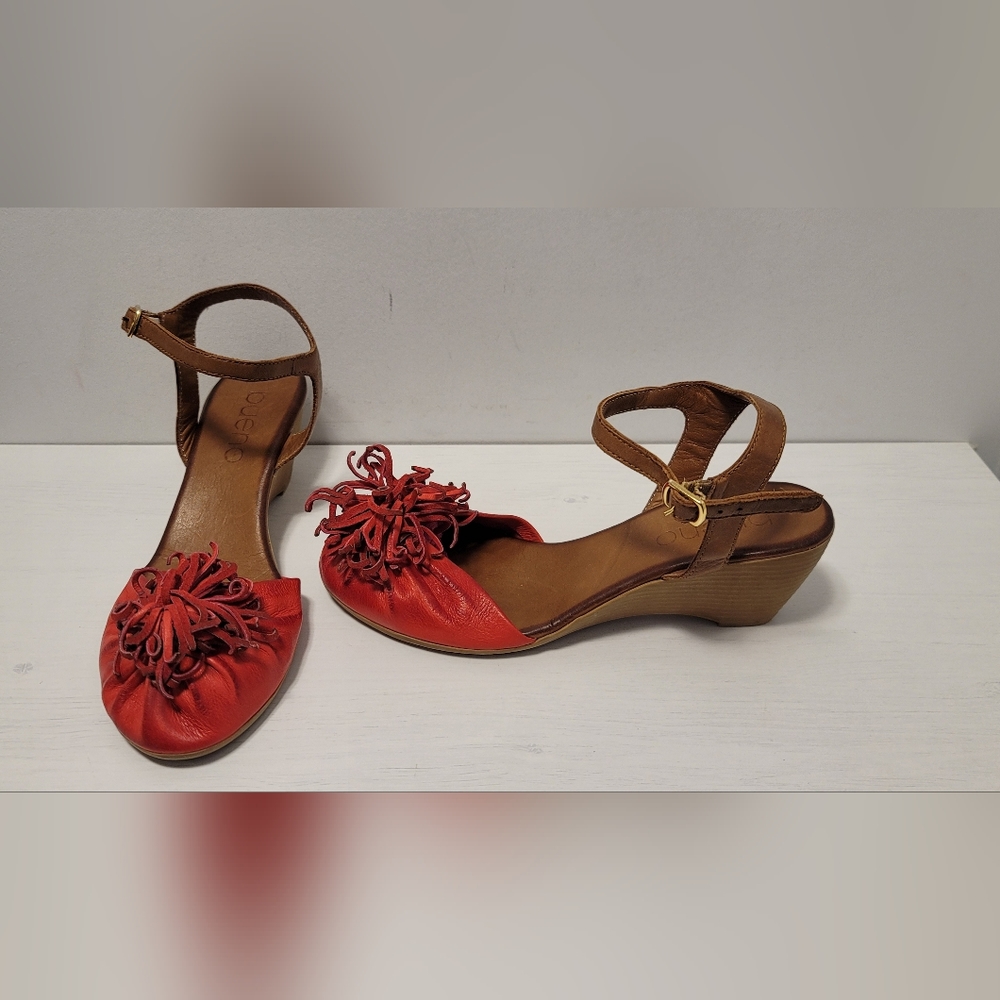 Bueno Genuine Leather Wedges, Very Comfortable and Cute, Size 37